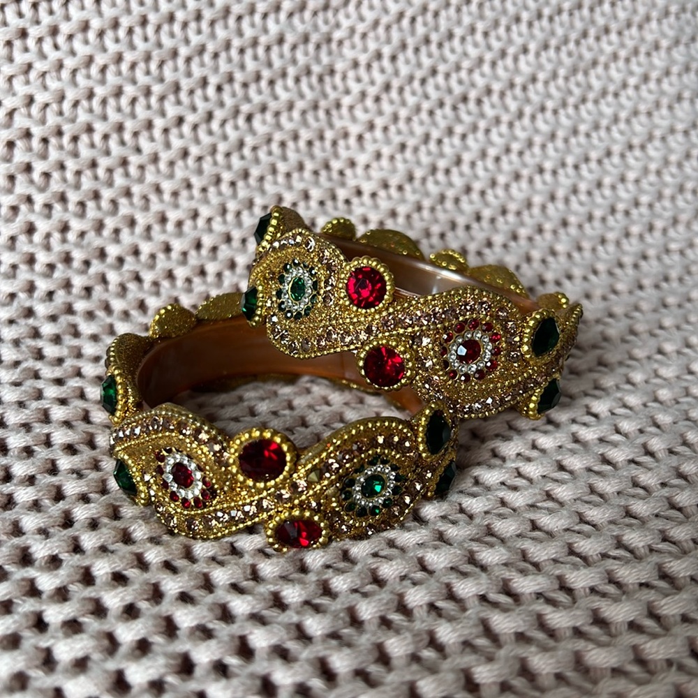 Gorgeous gold tone Indian bangles